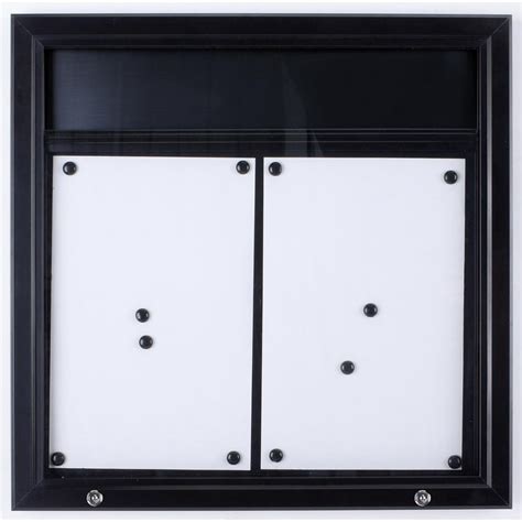 Bulletin Board with Swing-Open Locking Door for Outdoor Use, Wall Mounted Notice Board with ...