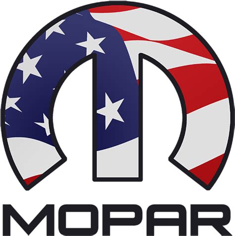 Mopar American Flag Printed Decal