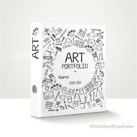 Art Portfolio Cover Art Binder Cover Art Lesson Plans - Etsy Canada