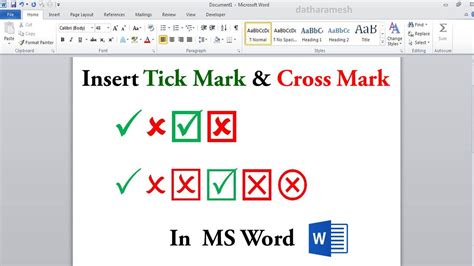 How To Insert Tick Mark Box In Ms Word - Printable Online