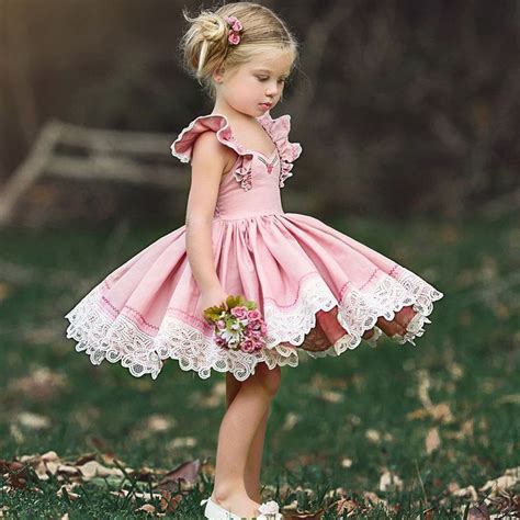 Details about Toddler Kids Baby Girls Floral Sleeveless Dress Princess Party Lace Tutu Dresse ...