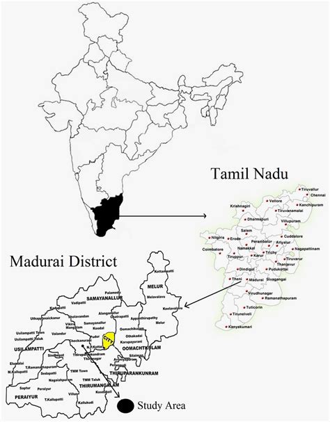 Location map of Valaiyan settlements i n Madurai district | Download Scientific Diagram