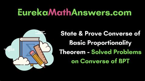 State & Prove Converse of Basic Proportionality Theorem | Solved Problems on Converse of BPT ...