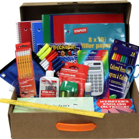 Primary Back-to-School Supply Kit Box – Assorted Colors (Grades K-2nd) – UNIVERSAL SCHOOL