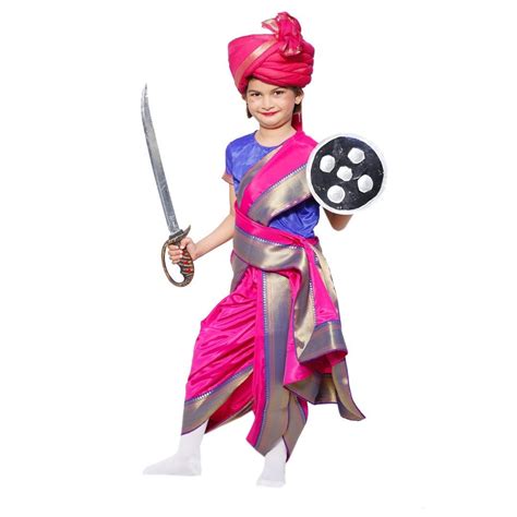 Jhansi Ki Rani Laxmi Bai Fancy Dress Costume – Sanskriti Fancy Dresses ...