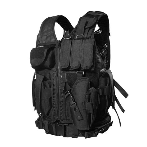 Black Tactical Vest With Multifunctional Pouches TV17 - xinxingmilitary