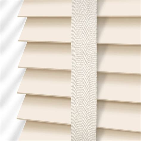 Almond & Vanilla Wooden Blind - 50mm Slat | Wooden blinds, White wooden ...