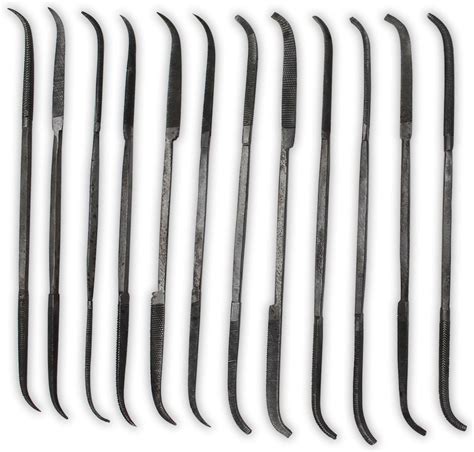 12 Piece 180mm Double Ended, High Carbon Steel Curved Files Set (ToolUSA: F-88012) - Walmart.com ...