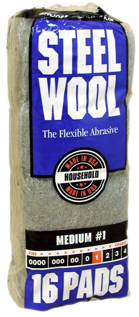 Rhodes American Steel Wool – 16 Pad Poly Packs | Mann Wood Care