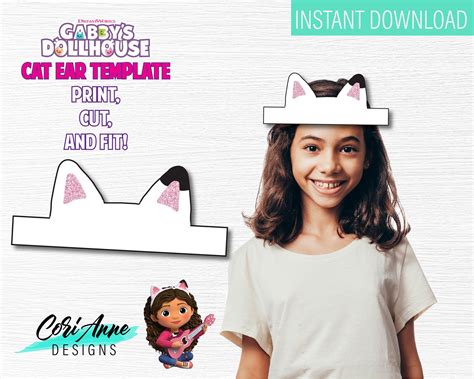 Gabby's Dollhouse Cat Ear Headband DIY Printable Party | Etsy in 2021 ...