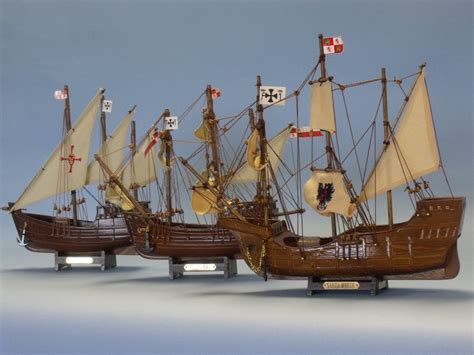 Buy Santa Maria, Nina & Pinta Model Ship Set - Tall Model Ship Set - Christopher Columbus ...