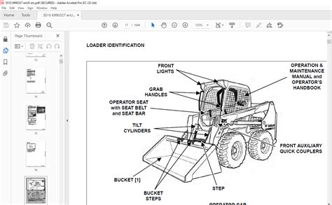 Bobcat S510 Skid-Steer Loader Service Manual 6990327 (03-19) - PDF ...