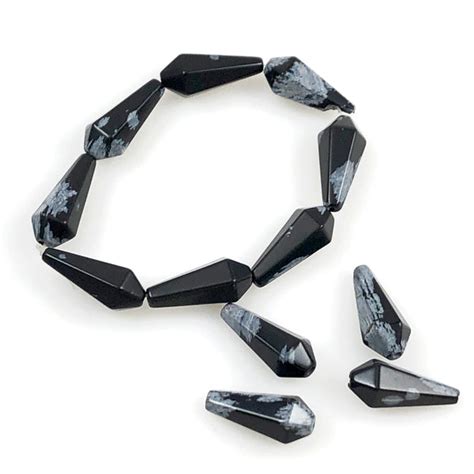 Snowflake Obsidian Pendants – Estatebeads