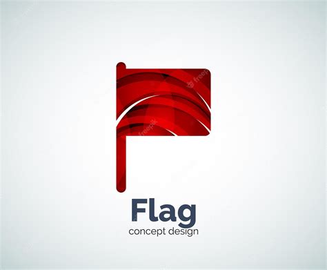 Premium Vector | Vector flag logo template