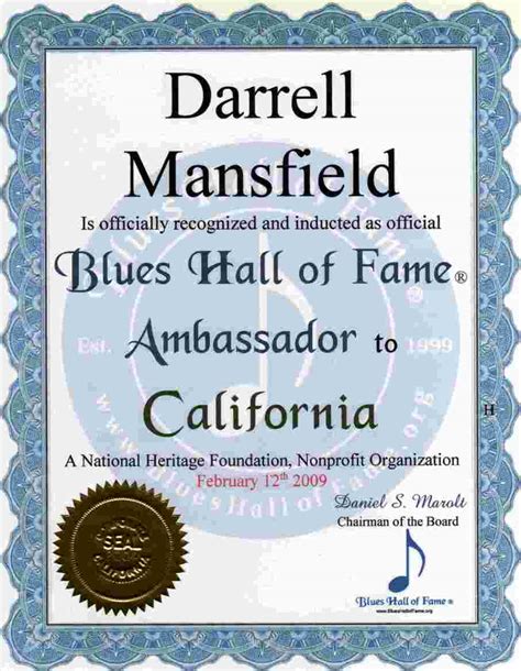 California, Blues Hall of Fame ® Blues Artists into the Blues Hall of ...