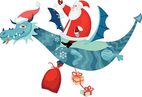 Christmas Dragon Illustrations, Royalty-Free Vector Graphics & Clip Art - iStock