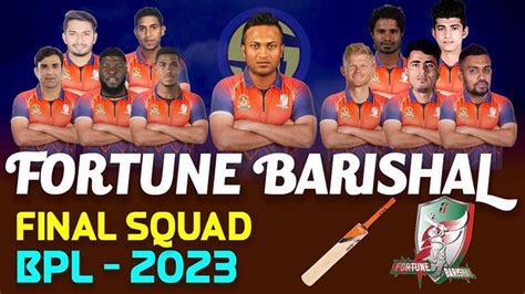 Fortune Barishal Squad 2023 List and Analysis