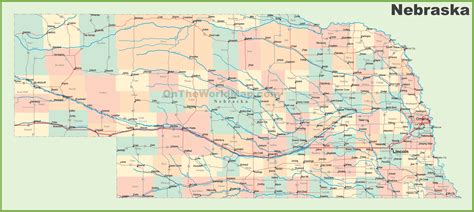 Printable Road Map Of Nebraska