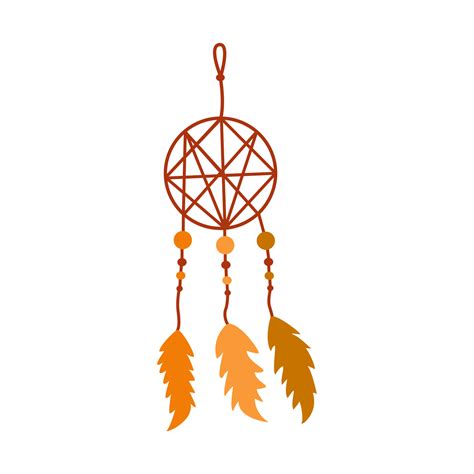 Dreamcatcher with three feathers. Vector clipart isolated 22832474 Vector Art at Vecteezy