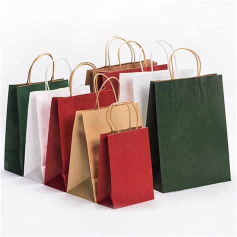 Colored Kraft Paper Shopping Bags - Bavora