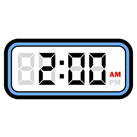 Digital Clock Time at 2.00 AM, Digital Clock 12 Hour Format 32048651 PNG