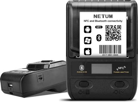 Amazon.com : NETUM Label Maker - Bluetooth Thermal Label Printer Portable Barcode Printer Apply ...