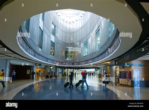 George Bush Intercontinental Airport terminal in the morning, Houston, Texas, USA Stock Photo ...