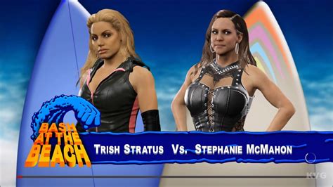 WWE 2K17 - Trish Stratus vs Stephanie McMahon | Gameplay (HD) [1080p60FPS] - YouTube