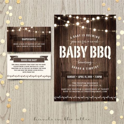 Baby BBQ Shower Invitation | Hands in the Attic