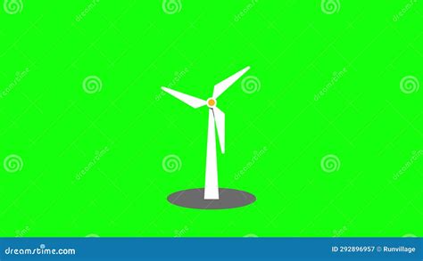 Wind Turbine Animation for New Renewable Energy Concept Stock Video ...