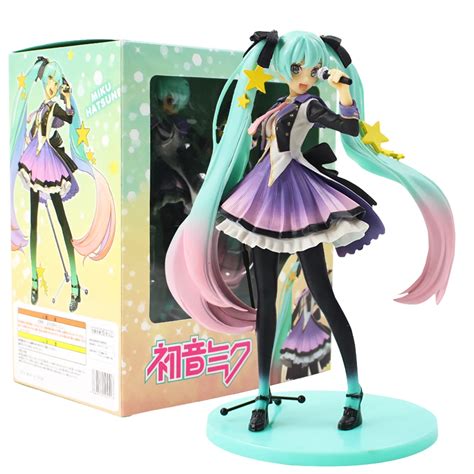 18cm Anime Hatsune Miku 10th Anniversary TAITO PVC Action Figure Collectible Model Toy-in Action ...