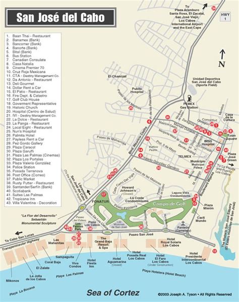 San José del Cabo Street Map - Los Cabos, Baja, Mexico | San jose del cabo, Cabo san lucas, San josé