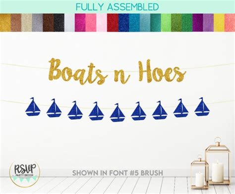 Boats n Hoes Banner, Sailboat Garland, Beach Bachelorette Party ...