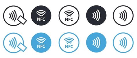 Premium Vector | Nfc icon set contactless wireless pay sign logo nfc technology contact less ...