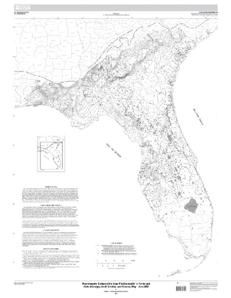 USGS Scientific Investigations Map: Potentiometric Surface of the Upper ...