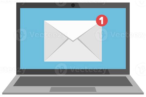 Email notification icon on laptop screen 13743899 PNG