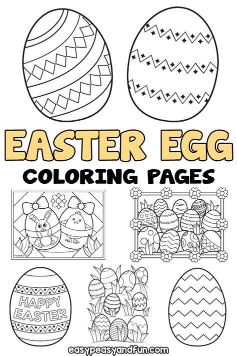 Easter Egg Coloring Pages – 30 Printable Coloring Pages - Easy Peasy and Fun