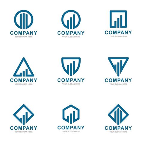 Finance and accounting logo templates. set of vector icon illustration ...