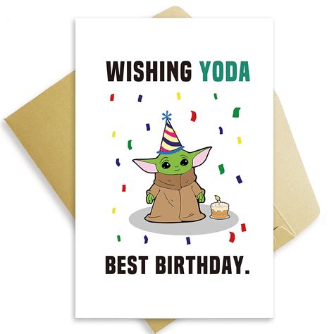 Baby Yoda Birthday Card Amazon Com - Printable Cards