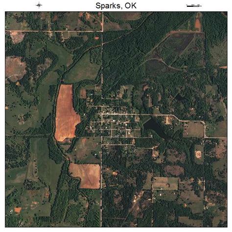 Aerial Photography Map of Sparks, OK Oklahoma