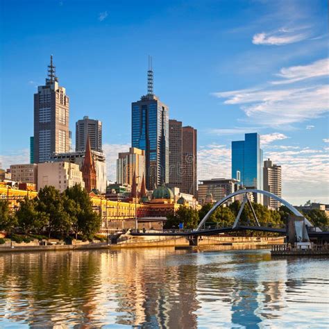 Melbourne skyline stock photo. Image of centre, railway - 23150156