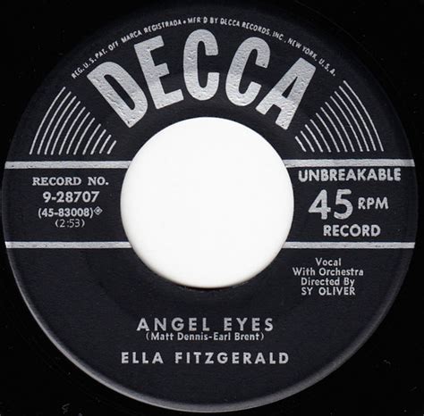 Ella Fitzgerald - Angel Eyes / Nowhere Guy | Releases | Discogs