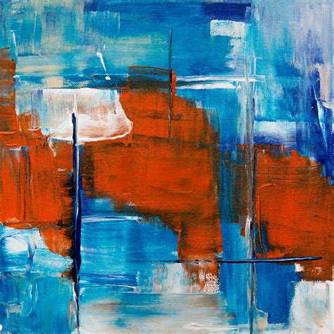 Free Images : blue, modern art, painting, watercolor paint, orange, water, acrylic paint, sky ...