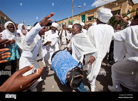 Ethiopian People Celebrating Timkat (The Festival of Epiphany), Gondar ...