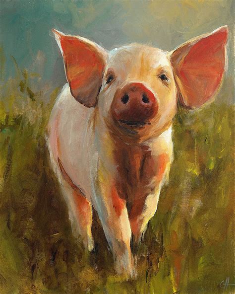 Morning Pig Painting by Cari Humphry