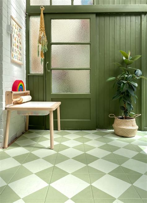 The super easy checker floor DIY that only needs three materials