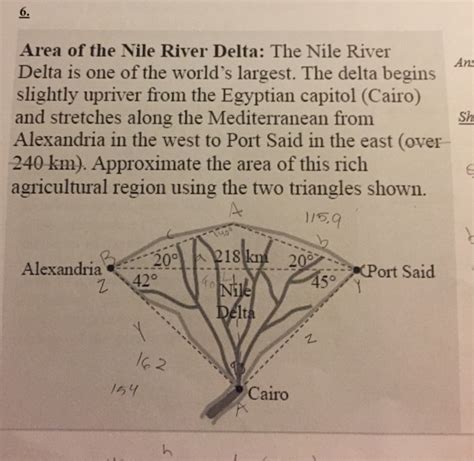 Solved The Nile River Delta is one of the world's largest. | Chegg.com