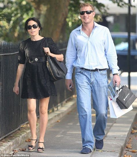 One stylish bump: Andrea Corr looks divine in a black lace shift dress ...