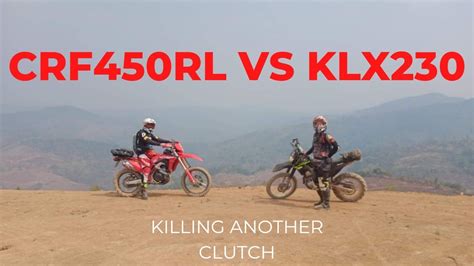 Killing another clutch: CRF450RL vs KLX230 hard enduro - YouTube