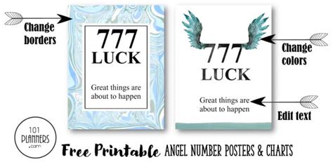 FREE Angel Number Chart | Printable and Customizable